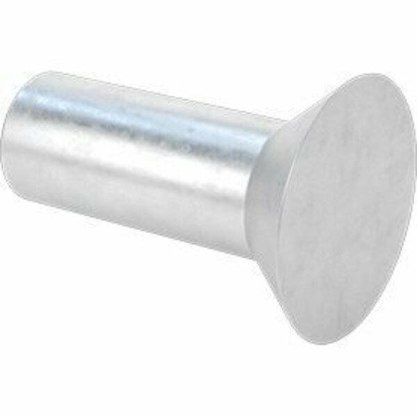 Bsc Preferred Aluminum Flush-Mount Solid Rivets 3/32 Diameter for 0.156 Maximum Material Thickness, 250PK 97483A055